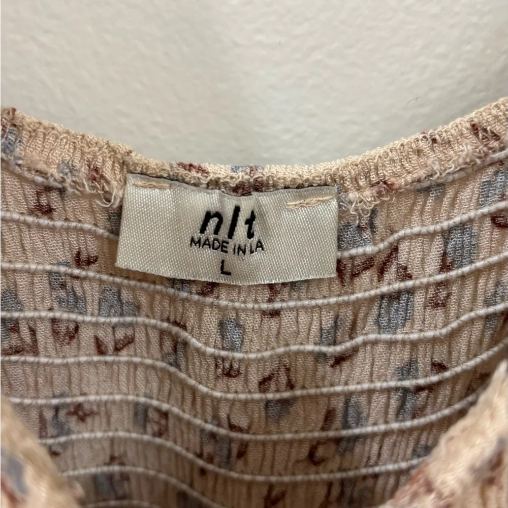 Floral Print Beige Dress - Picture 2 of 3